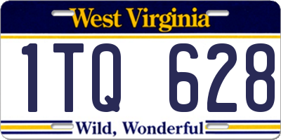 WV license plate 1TQ628