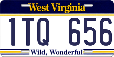 WV license plate 1TQ656