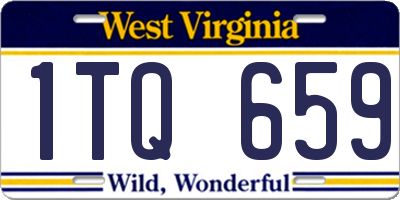 WV license plate 1TQ659