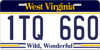 WV license plate 1TQ660