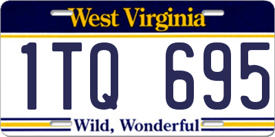 WV license plate 1TQ695