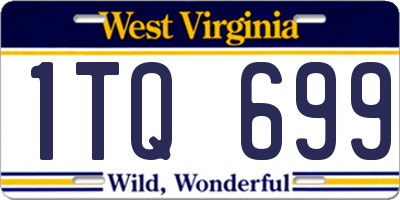 WV license plate 1TQ699