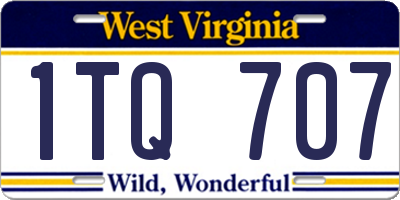 WV license plate 1TQ707