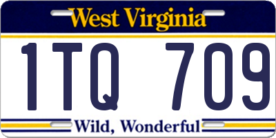 WV license plate 1TQ709