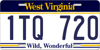 WV license plate 1TQ720