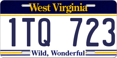 WV license plate 1TQ723