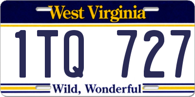 WV license plate 1TQ727
