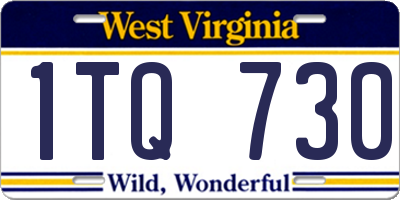 WV license plate 1TQ730