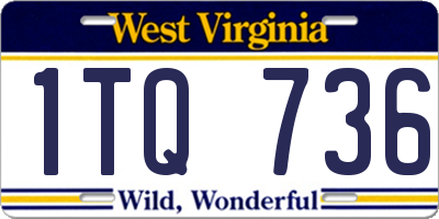 WV license plate 1TQ736