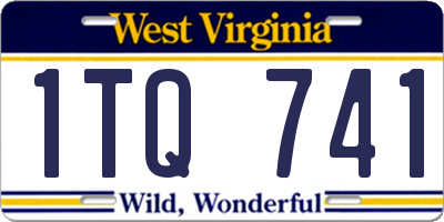 WV license plate 1TQ741