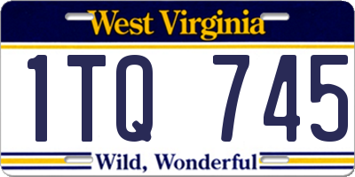 WV license plate 1TQ745