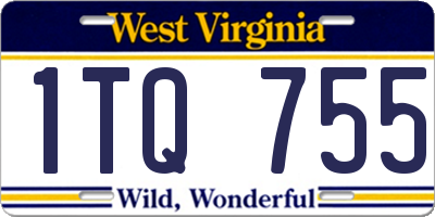 WV license plate 1TQ755