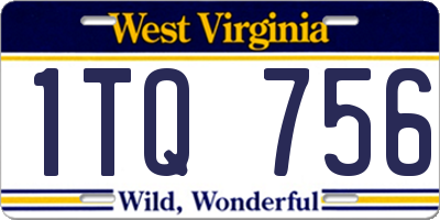 WV license plate 1TQ756