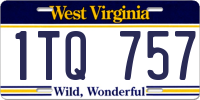 WV license plate 1TQ757