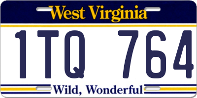 WV license plate 1TQ764