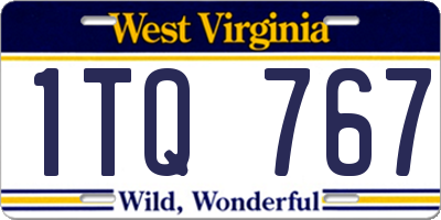 WV license plate 1TQ767