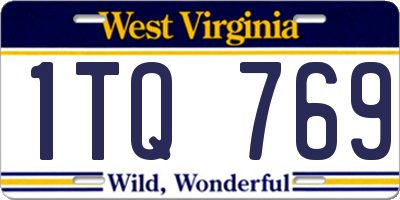WV license plate 1TQ769