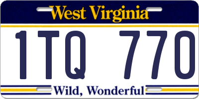 WV license plate 1TQ770