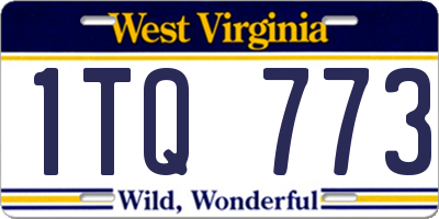 WV license plate 1TQ773