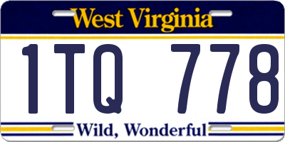 WV license plate 1TQ778