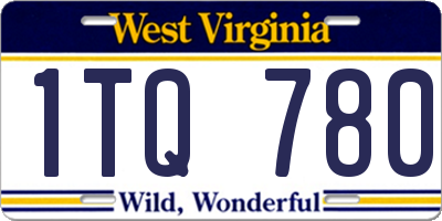 WV license plate 1TQ780