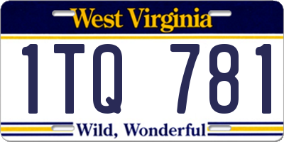 WV license plate 1TQ781