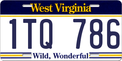 WV license plate 1TQ786