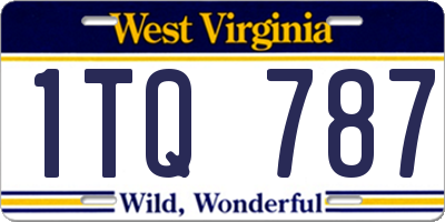WV license plate 1TQ787