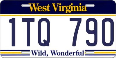 WV license plate 1TQ790