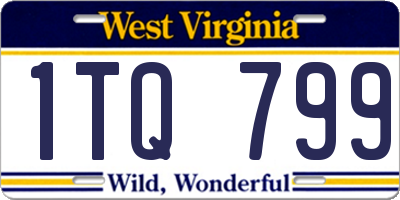 WV license plate 1TQ799