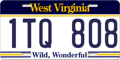 WV license plate 1TQ808