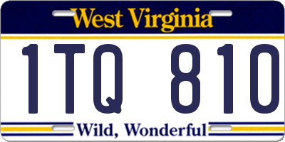 WV license plate 1TQ810