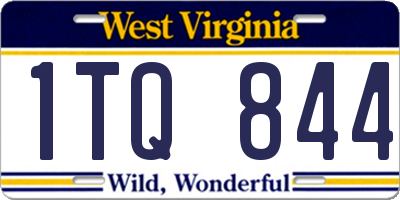 WV license plate 1TQ844