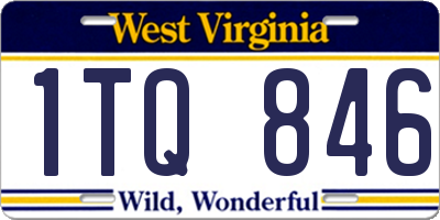 WV license plate 1TQ846