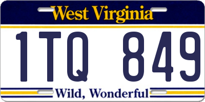 WV license plate 1TQ849