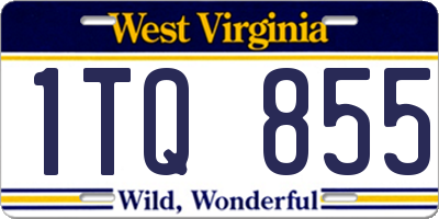 WV license plate 1TQ855