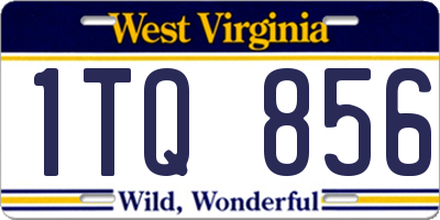 WV license plate 1TQ856