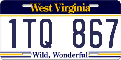 WV license plate 1TQ867
