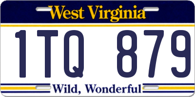 WV license plate 1TQ879