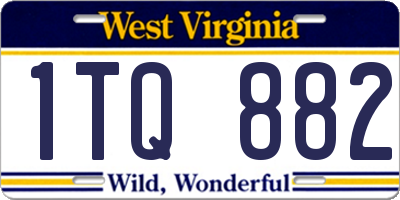 WV license plate 1TQ882