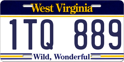 WV license plate 1TQ889