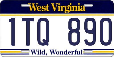 WV license plate 1TQ890