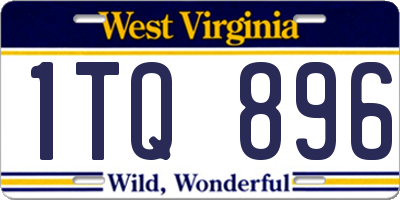WV license plate 1TQ896