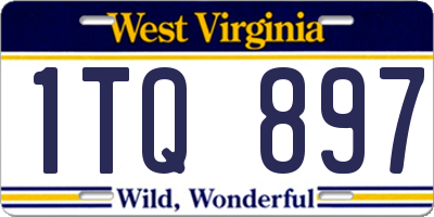 WV license plate 1TQ897