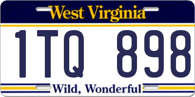 WV license plate 1TQ898