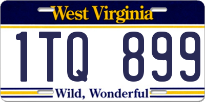 WV license plate 1TQ899