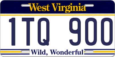 WV license plate 1TQ900
