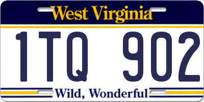 WV license plate 1TQ902