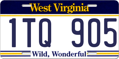 WV license plate 1TQ905