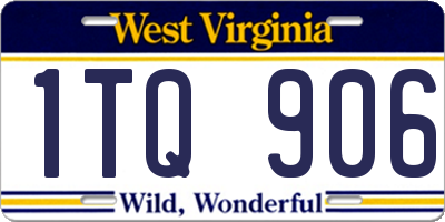 WV license plate 1TQ906